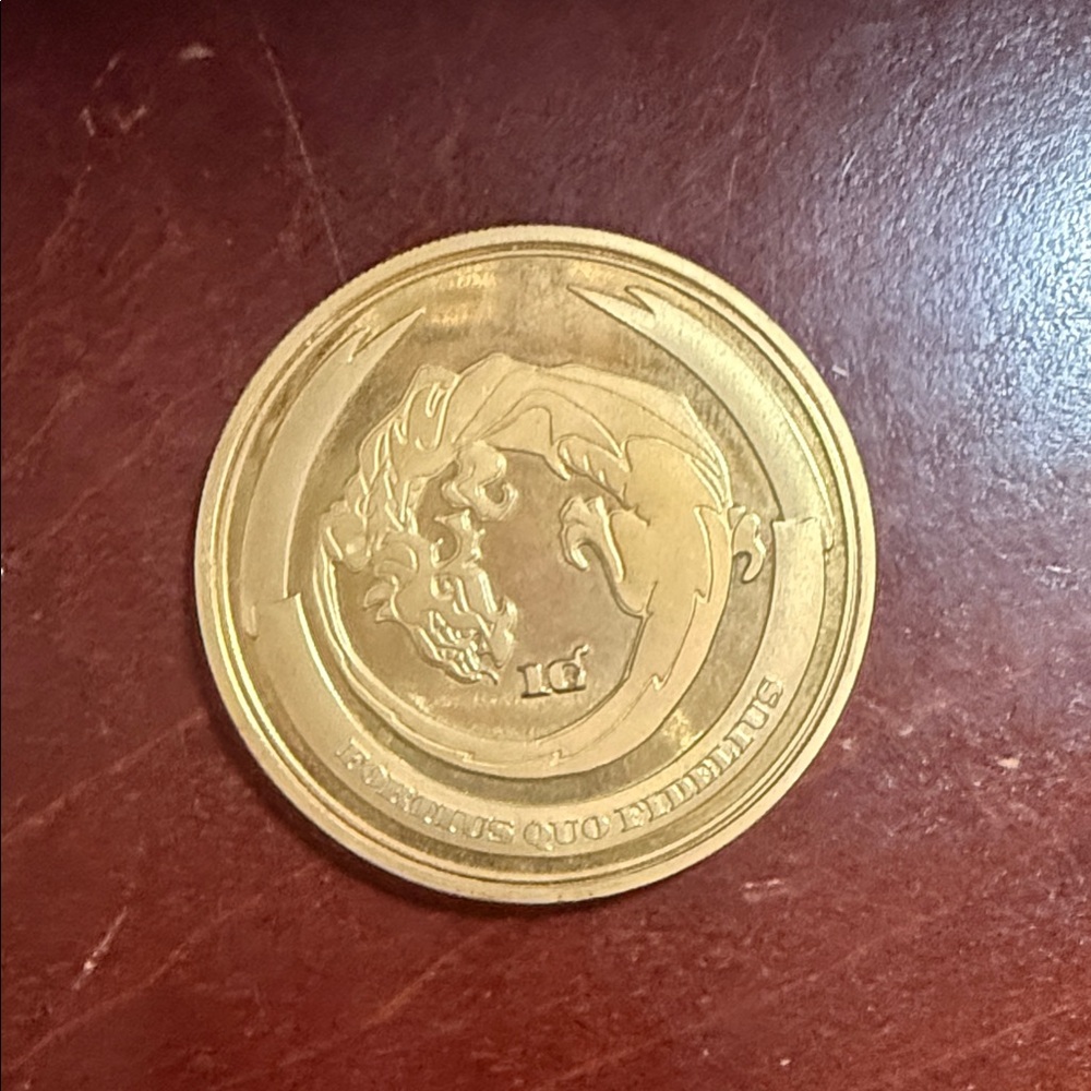 Gold Coin with Dragon Motif